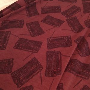 Lularoe Medium Carly Dress Maroon Boombox Radios